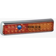 Led rem/achterlicht/richtingaanwijzer unit 200 x 50 x 28mm chroom 200 serie